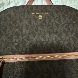 Genuine Michael Kors Brown Signature Backpack